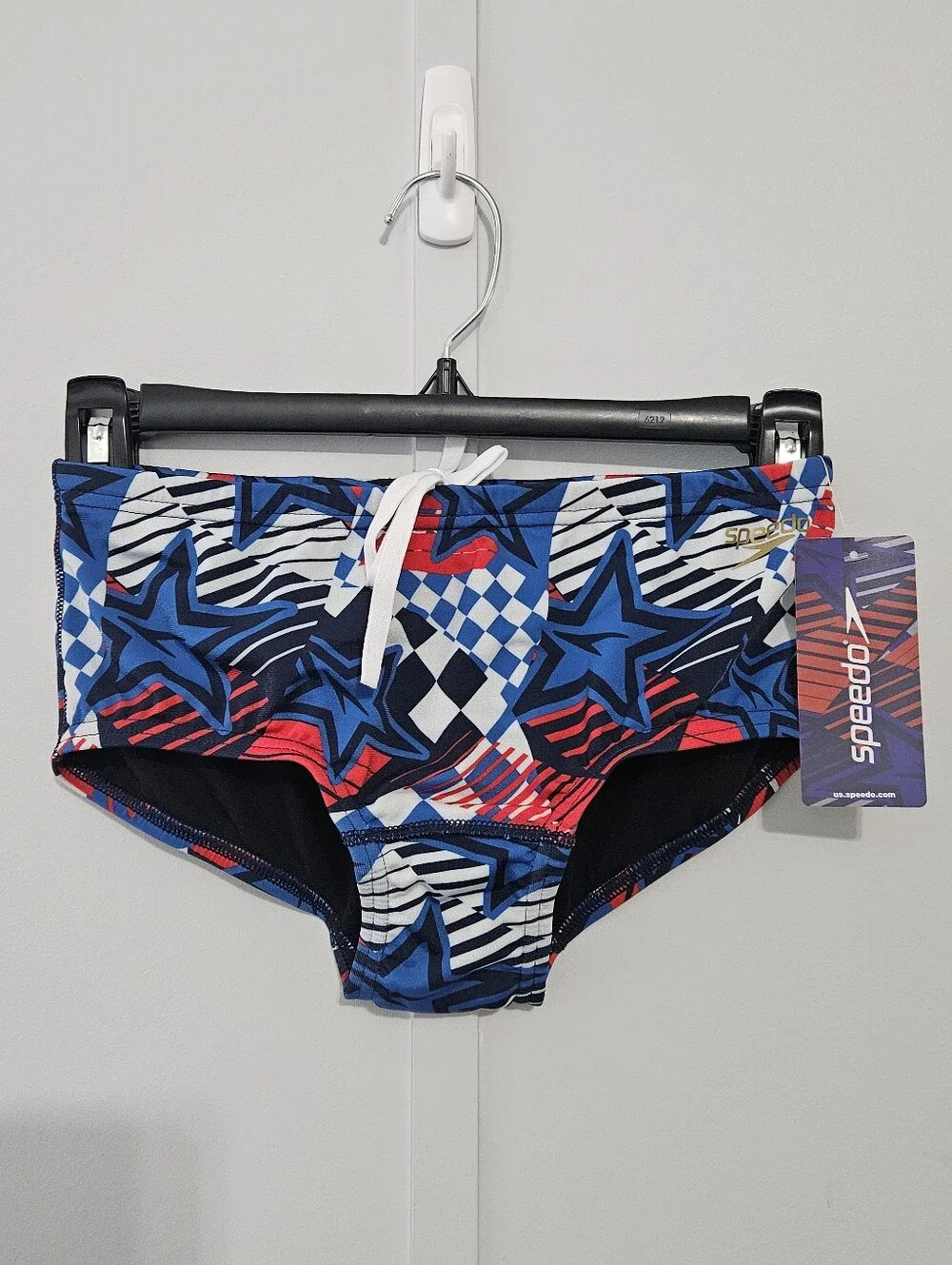 Speedo Endurance Size 28 Overdrive True Cobalt Boys Mens Swim Trunks with Elasti